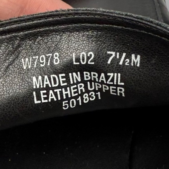 Rockport women's black leather wedge loafers slip on comfort work shoes 7.5M - Picture 8 of 8